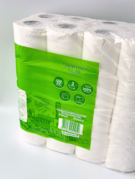 Туалетний папір "Смарагд", 2-шар. білий (32 рул/уп) Кохавинська папірня