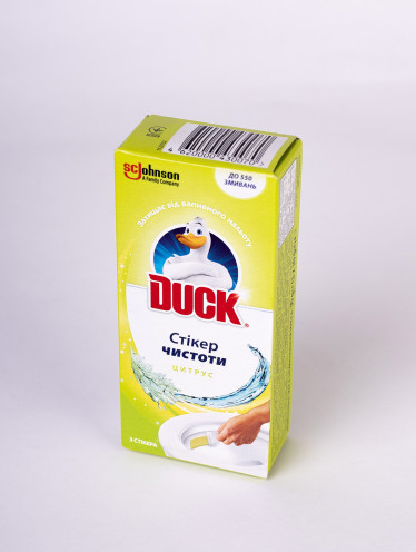 Стикер чистоты для унитаза, 3шт/уп "Туалетный утенок" (Цитрус)