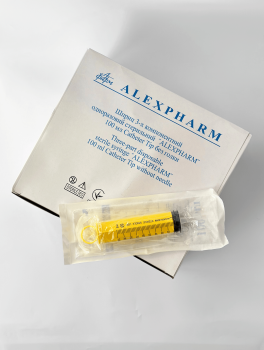 Шприц 100мл Catheter Tip без иглы, Alexpharm (25 шт/уп)