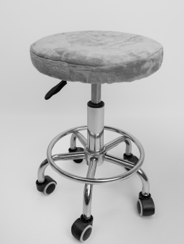 Чехол на стул для мастера (плюшевый), серый