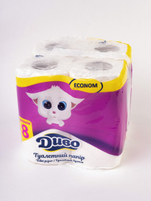 Туалетний папір Диво, 2-шаровий ЕКОНОМ (8 рул/уп)