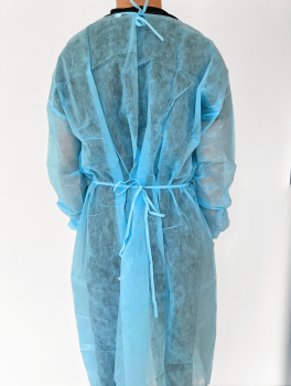 Халат хирургический с манжетом на завязках (10 шт/уп) BETAtex, синий