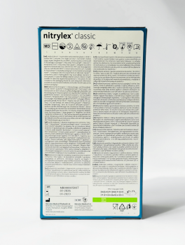 Перчатки нитриловые (размер S) голубые 3,5 г Nitrylex CLASSIC, 100шт/уп