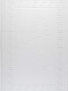 Килимок для ніг махровий, білий (50*70см), Узбекістан