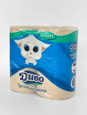 Туалетная бумага Диво, 2-слойная серая (4 рул/уп)