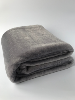 Плед плюшевий 110*180 см, сіро-бежевий (300 г/м²)