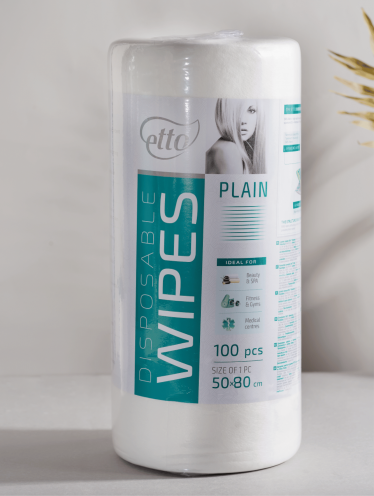 Салфетки спанлейс 50*80см, гладкие (100шт/рул)