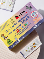 Пластырь бактерицидный IGAR ДЕТСКИЙ 1,9х5,5см (100шт/уп)