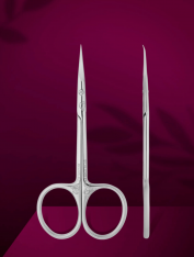 Ножницы профессиональные с крючком для кутикулы Staleks Pro Exclusive 23 Type 1 Magnolia