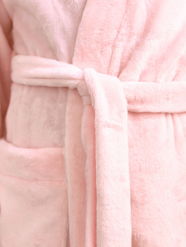 Халат плюшевый розовый для гостиниц, размер L (48-50)