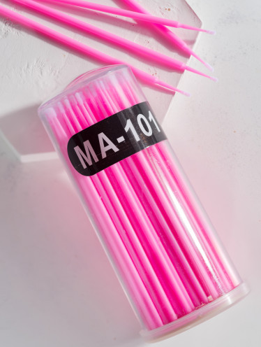 Микробраши "М" в тубусе, розовые (100 шт/уп)