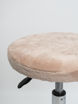 Чехол на стул для мастера (плюшевый), бежевый