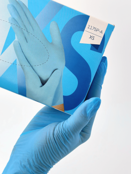 Перчатки нитриловые (размер XS) голубые 3,5г Medicom, 100 шт