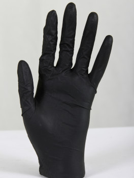 Перчатки виниловые, черные SanGig, 100 шт/уп, размер M