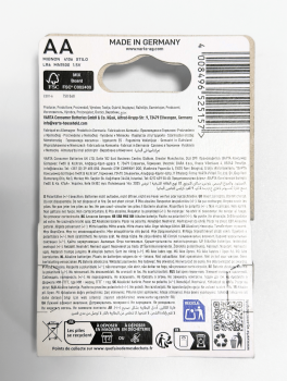 Батарейки пальчиковые LONGLIFE (АА) VARTA 1.5V (4шт/уп)