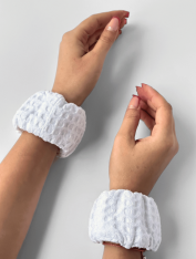 Напульсники, нарукавники для умывания, белые CHILA™