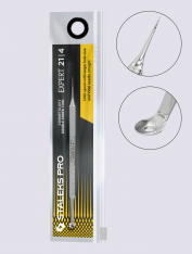 Ложка косметологическая двусторонняя Staleks Pro Expert 21 Type 4 (Уно с увеличенным размером отверстия + игла Видаля)