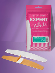 Сменные файлы белые на мягкой основе (100 грит) для пилы полумесяц Staleks Pro Expert 40 (30 шт)