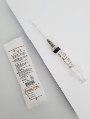 Шприц 5 мл Luer Lock с иглой 22G, Solocare (100 шт/уп)