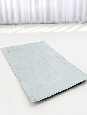 Коврик для ног (60х40 см) велсофт, светло-серый