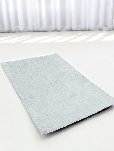 Коврик для ног (60х40 см) велсофт, светло-серый