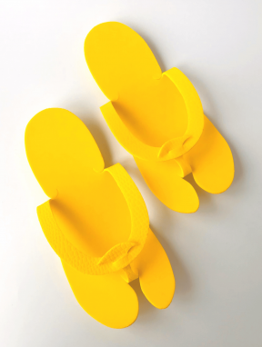 Тапочки-в'єтнамки одноразові "ЕVА", жовті (25 пар)