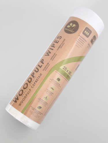 Салфетки Aquasoft 25×30 см (50 шт) woodpulp, гладкие