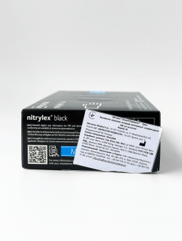 Перчатки нитриловые (размер M) черные 4г Nitrylex Mercator, 100 шт