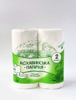 Рушники паперові "Смарагд" 2-шар. білі (2 рул/уп) Кохавинська папірня
