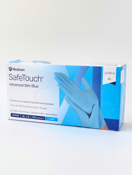 Рукавички нітрилові (розмір XL) блакитні 3,5г Medicom, 100 шт