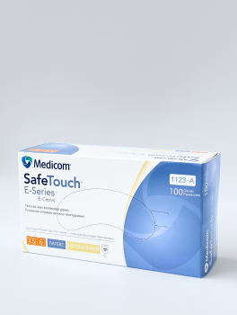 Перчатки латексные без пудры (размер XS) 5,5г/м² MEDICOM, 100шт