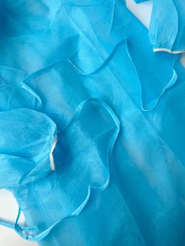 Халат хирургический XXL с резинкой на завязках (10 шт/уп) Mercator Medical, синий