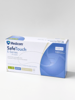 Перчатки латексные без пудры (размер L) 5,5г/м² MEDICOM, 100шт