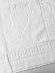 Коврик для ног махровый, белый (50*70см), Узбекистан