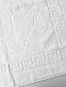 Коврик для ног махровый, белый (50*70см), Узбекистан