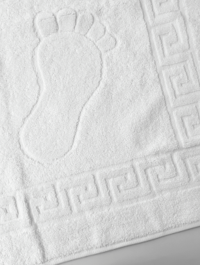 Коврик для ног махровый, белый (50*70см), Узбекистан