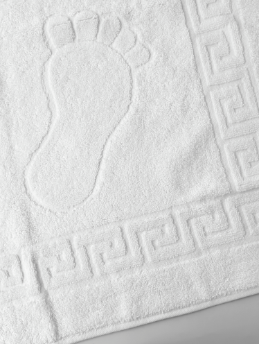 Коврик для ног махровый, белый (50*70см), Узбекистан
